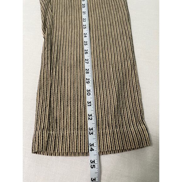 THE GREAT Linen Blend Paperbag Striped Straight Leg Pants Size 1 - Picture 8 of 8